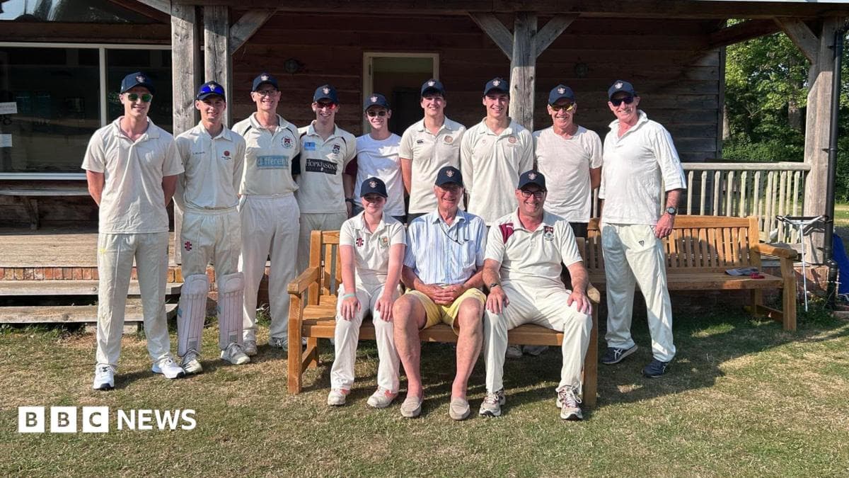 Grandad marks 80th by umpiring cricket match