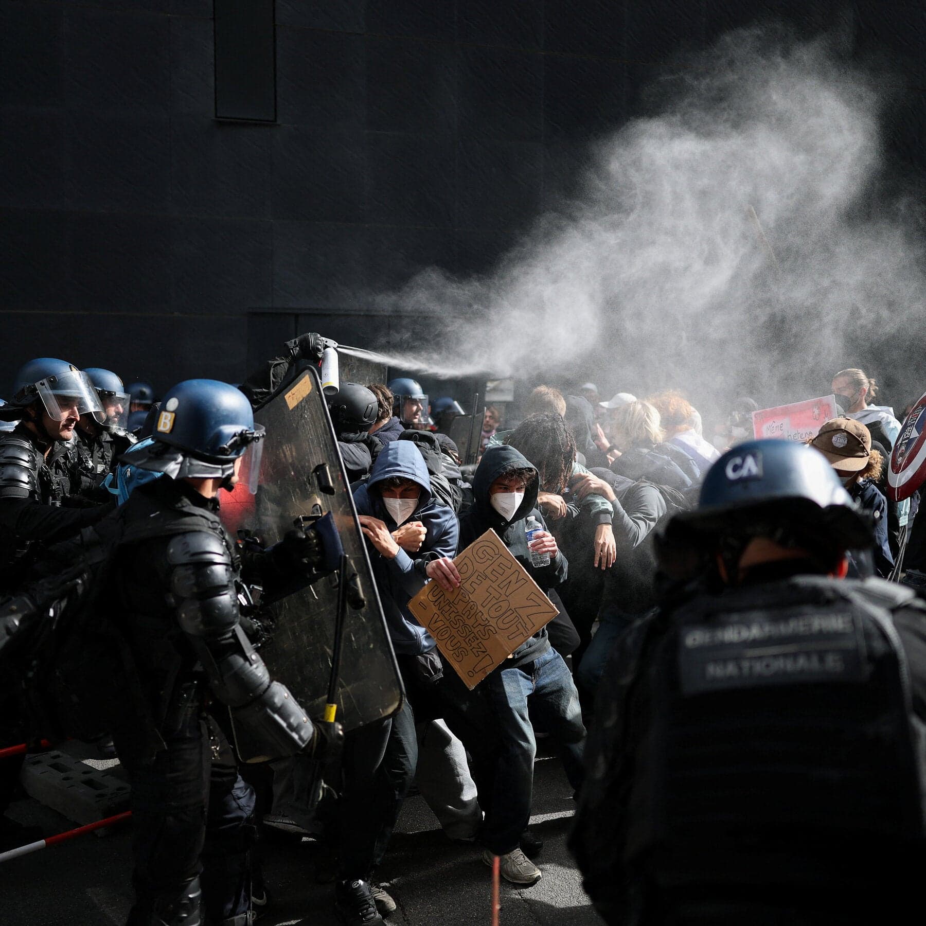 De nombreuses manifestations d'élèves en France