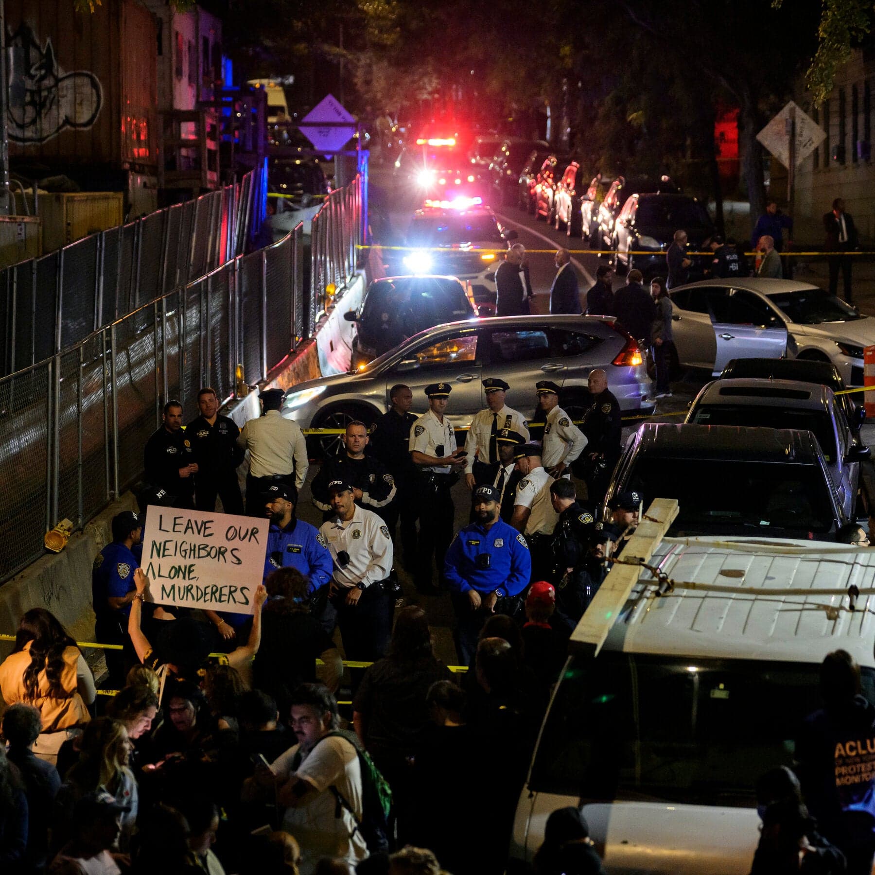 Thursday night brought protests and arrests near the site of the shooting.